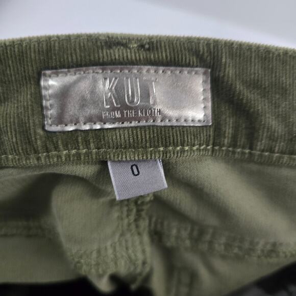 Kut From the Kloth natalie bootcut jeans size 0 corduroy green womens 5512 - Picture 10 of 13
